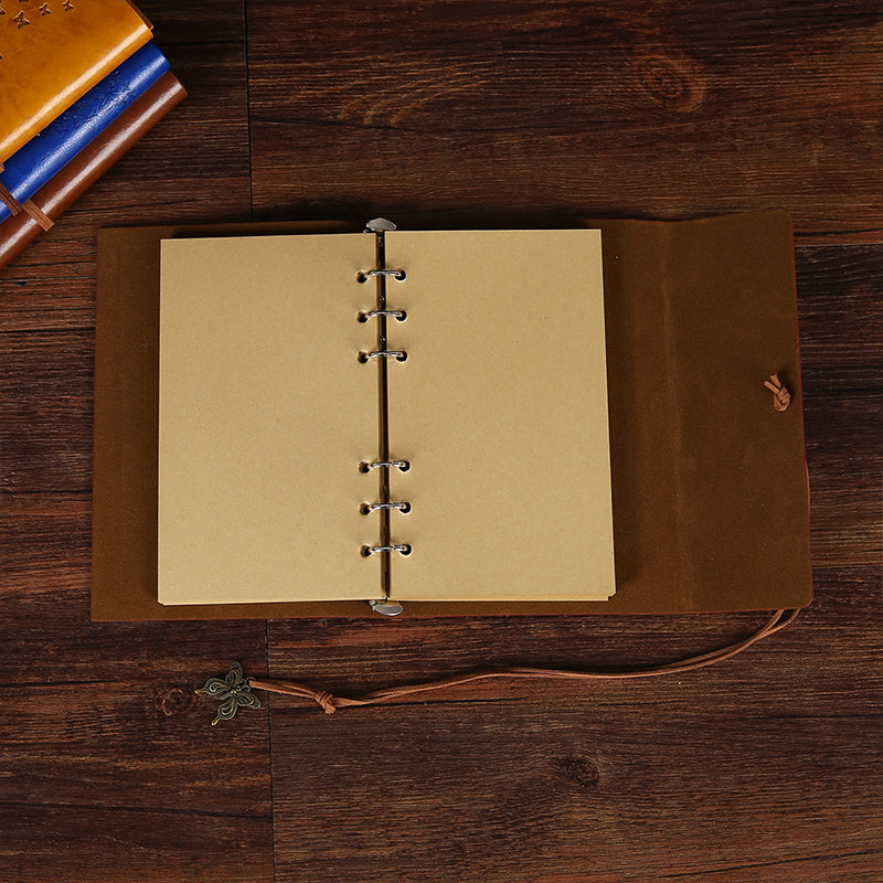 Vintage Loose-Leaf String Travel Notebook sku-6