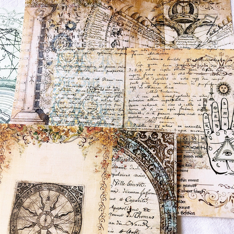 Vintage Medieval Alchemy Background Scrapbook Paper b