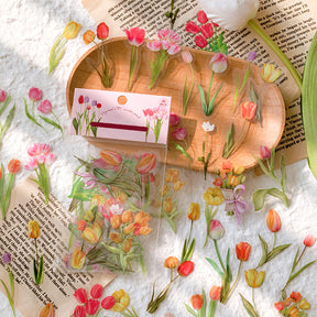 Flower and Plant PET Stickers - Mushroom, Herb, Tulip, Daisy1