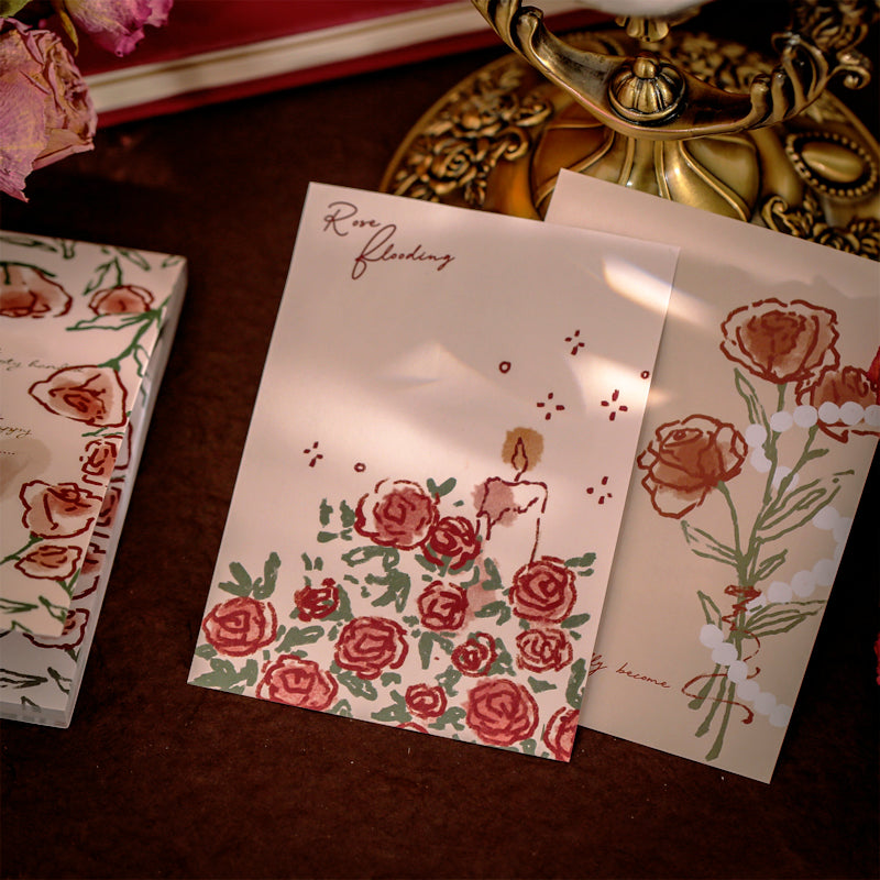 Vintage Romantic Rose Note Pad b2