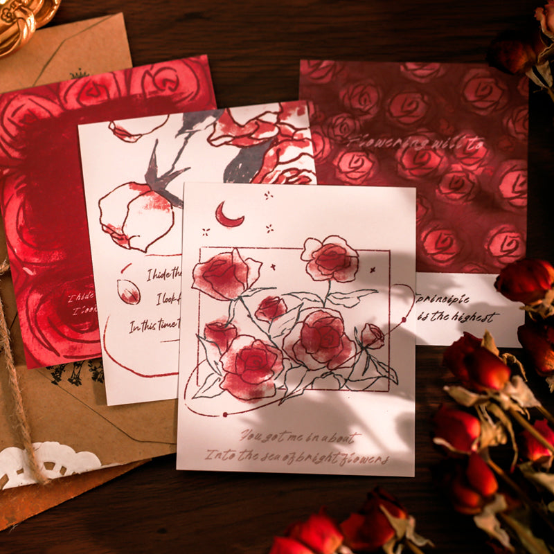 Vintage Rose Boxed Note Paper c2