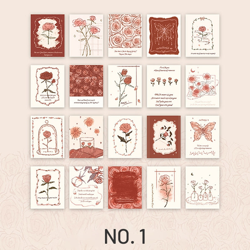 Vintage Rose Illustration Material Paper sku-1