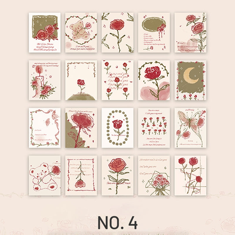 Vintage Rose Illustration Material Paper sku-4