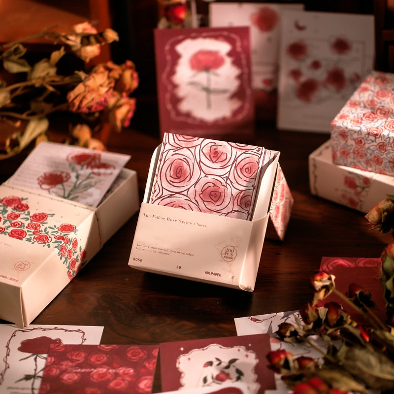 Vintage Rose Illustration Material Paper -095