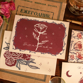 Vintage Rose Letter Writing Stationery Set b6