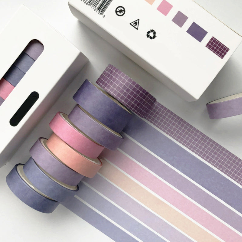 8-Roll Solid Color Washi Tape Set1