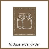 5. Square Candy Jar