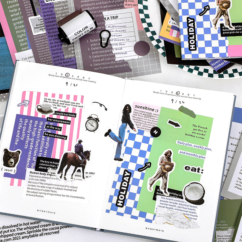 Whimsy Life Adhesive Background Sticker Book b