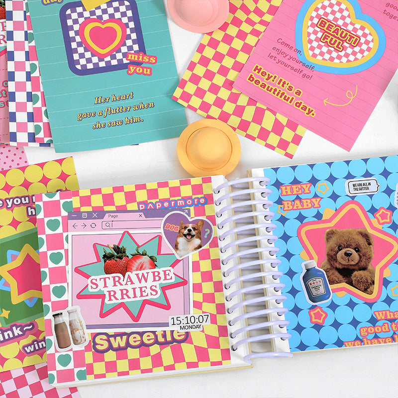 Whimsy Life Adhesive Background Sticker Book b2
