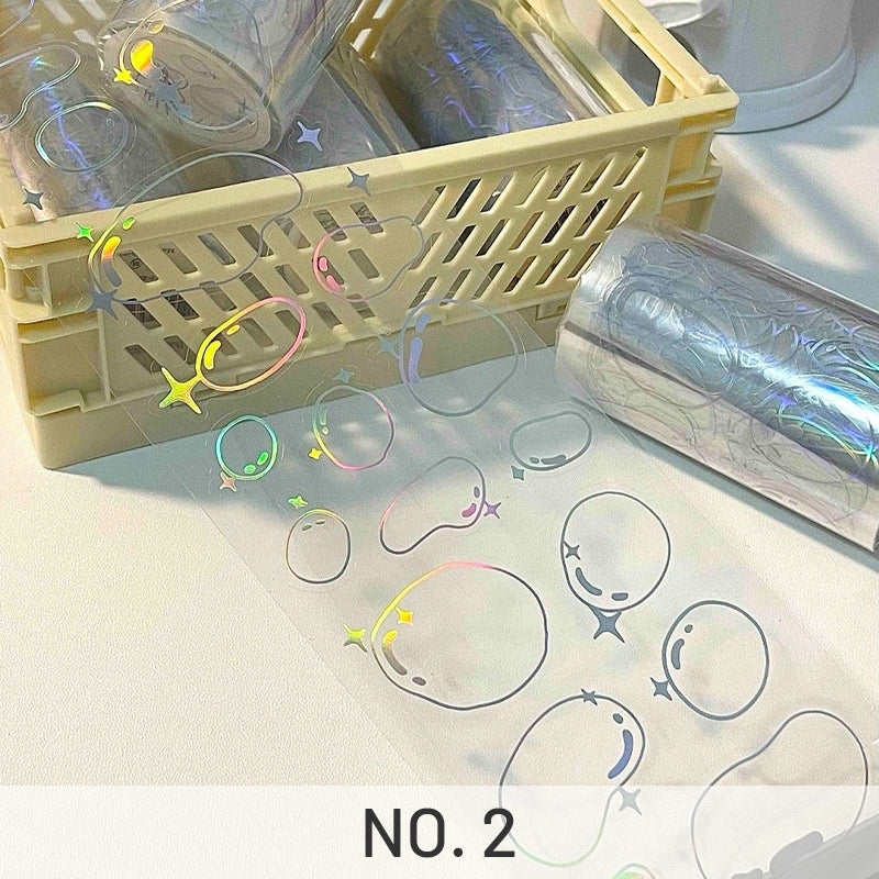 White Ink Bubble Pet Tape sku-2