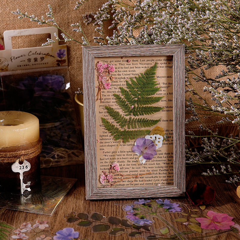 Wild Field Flower Plant PET Sticker Pack b