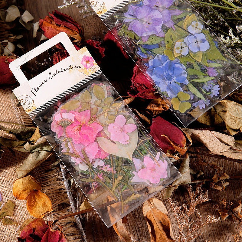 Wild Field Flower Plant PET Sticker Pack b3