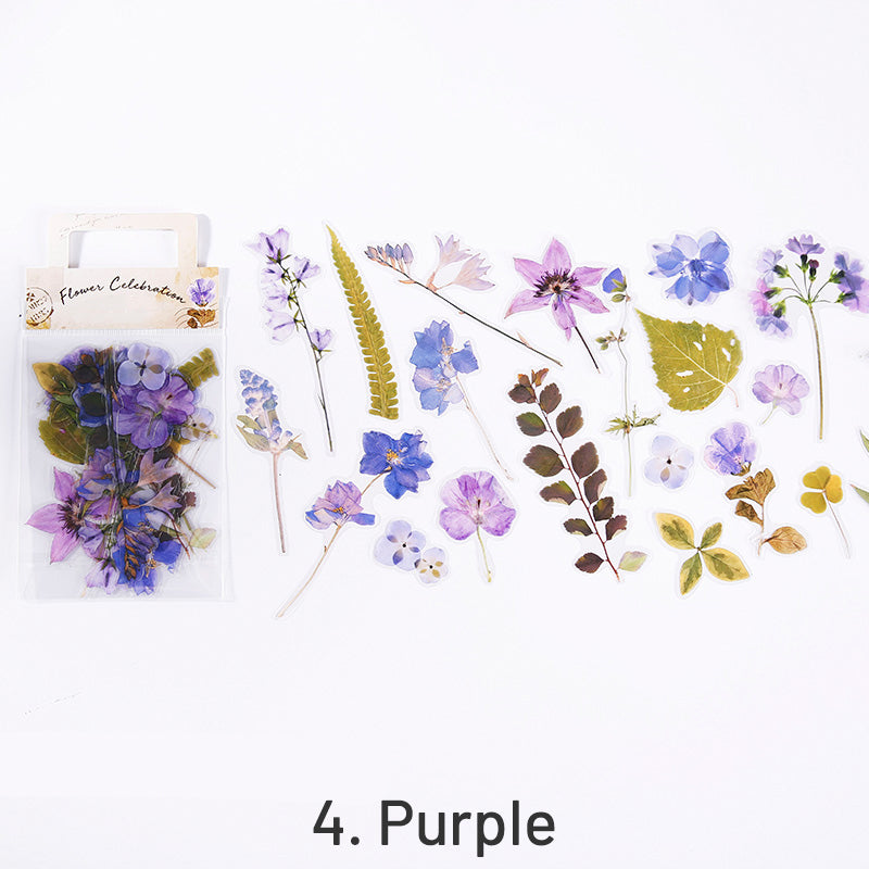 Wild Field Flower Plant PET Sticker Pack sku-4