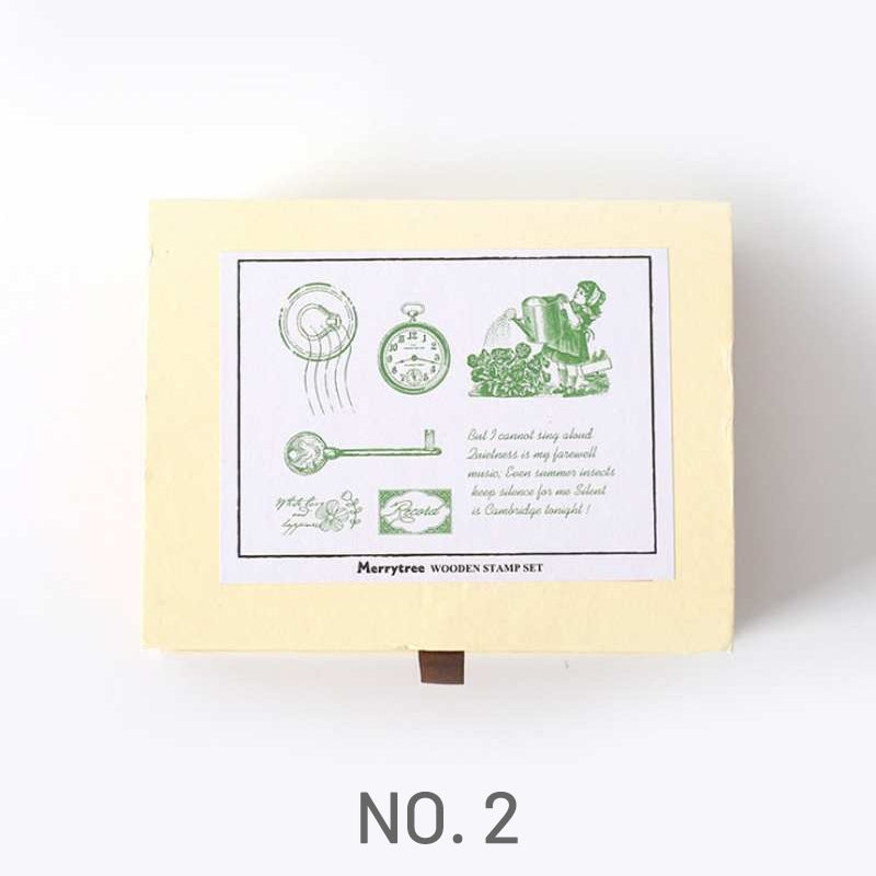 Wooden vintage travel rubber stamp sku-2