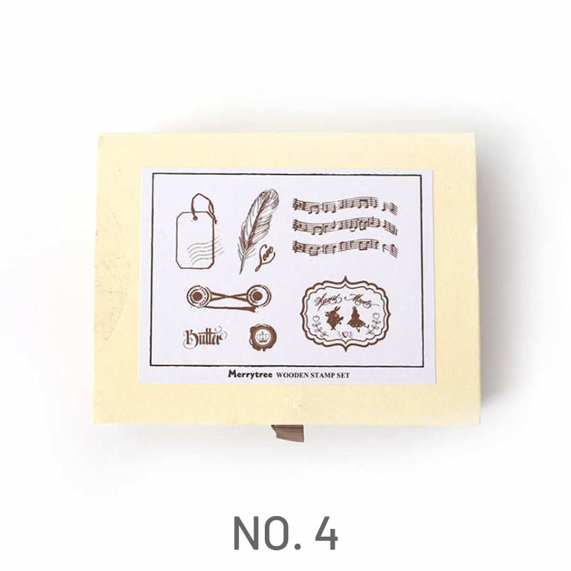 Wooden vintage travel rubber stamp sku-4